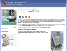 Tablet Screenshot of crochetpatternsgalore.com